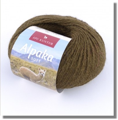 50g Alpakawolle Soft in Olive