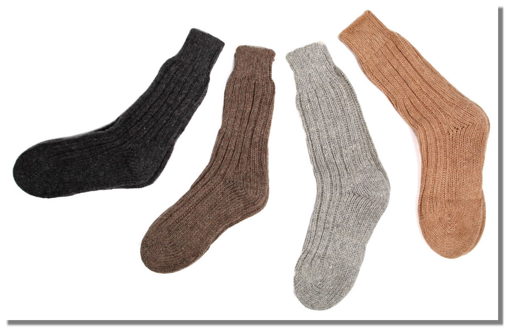 Dicke Alpaka Socken mit 92% Alpakawolle