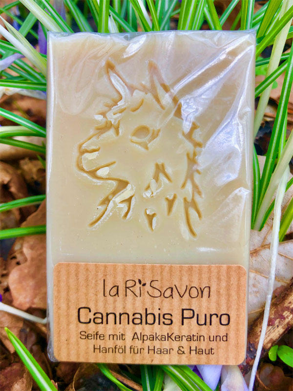 Cannabis Puro - Seife mit Hanföl und Alpaka Keratin von laRiSavon - Neu!